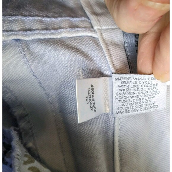 Chico Jeans Women's 0.5 Platinum Denim Purple Distressed 5 Pocket Straight Leg - Picture 8 of 12